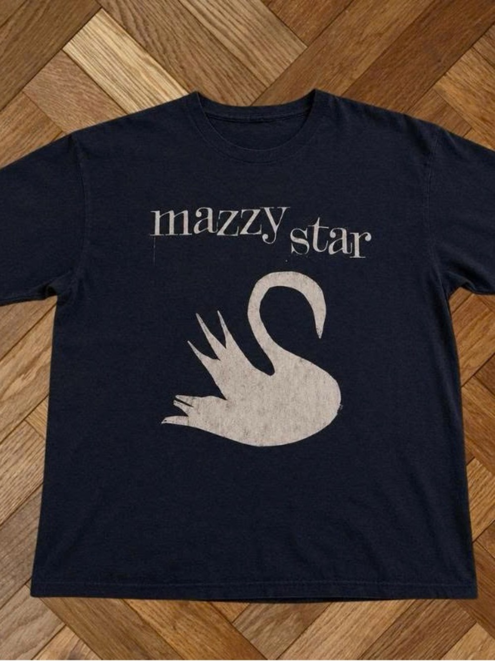 Gildan Navy Blue Mazzy Star Swan Graphic Tee